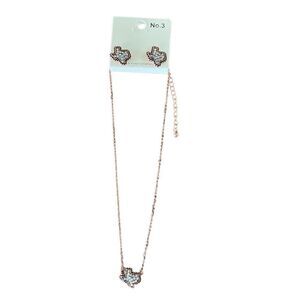 ODESSA SPARKLE Coppertone Necklace And Earring Set